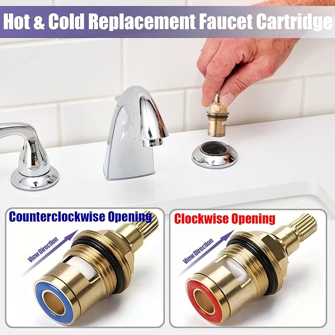Yakamoz Brass Ceramic Faucet Cartridge, durable ceramic disc, smooth quarter - Image 5