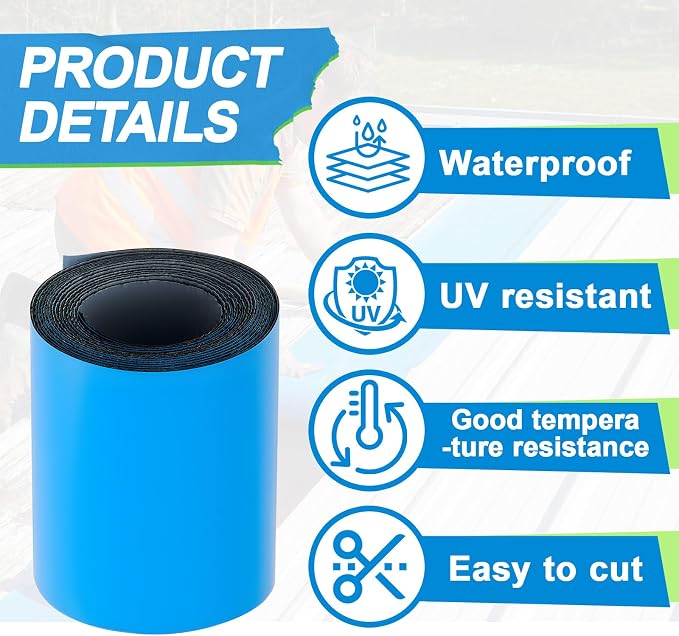 8in x 16.5ft Roof Waterproof Tape, Heavy Duty TPU Self-Adhesive Leak Repair - Image 3
