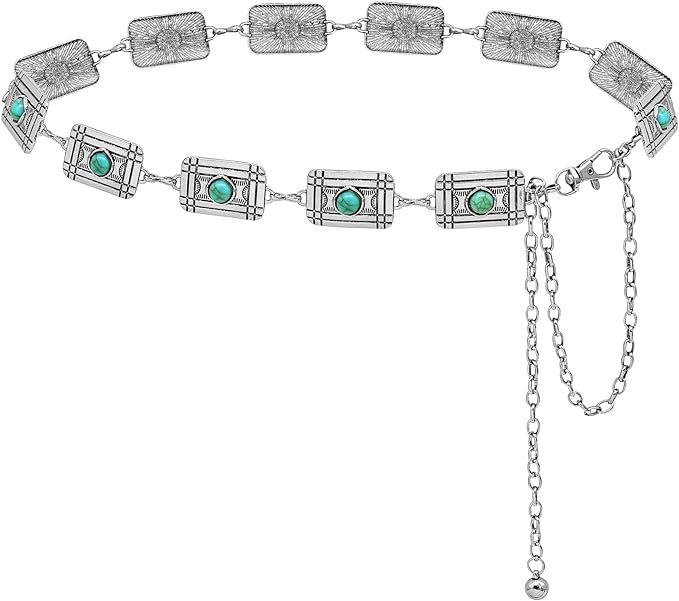 Waist Chain Belts Women Girls Metal Belly Link Adjustable Waist Belt for Jeans and Dress