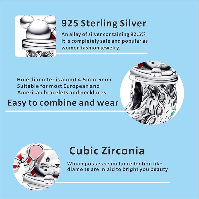 Fashion Charms Compatible for Bracelets,S925 Sterling Silver Charms,For Women Jewelry Present