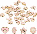 MECCANIXITY 30 Pcs Evil Eye Beads Bulk Colorful Alloy Enamel Loose Spacer Charm Beads for DIY Bracelet Earrings Necklace Crafts Jewelry Making, Pink