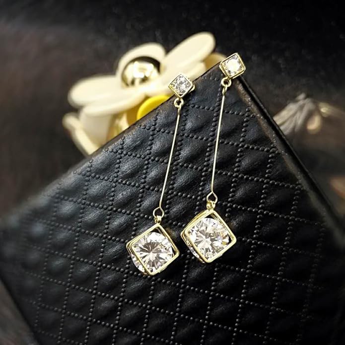 SBLING Cubic Zirconia Teardrop Earrings, Diamond Earrings, Wedding Earrings for Brides Bridesmaids, Bridal Dangle Earrings, Teardrop Crystal Drop earrings for Women Jewelry Gifts