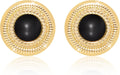 Faux Pearl Gold Plated Stud Earrings for Women, Hypoallergenic Stainless Steel Ear Pin, Available in a Variety of Pearl Colors
