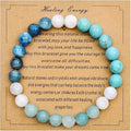 Strong Healing Crystal Bracelet 8MM Genuine Stone Bracelet Lucky Beaded Bracelet Chakra Bracelet 6.5 inch Positive Energy Inspirational Gifts for Women Mom