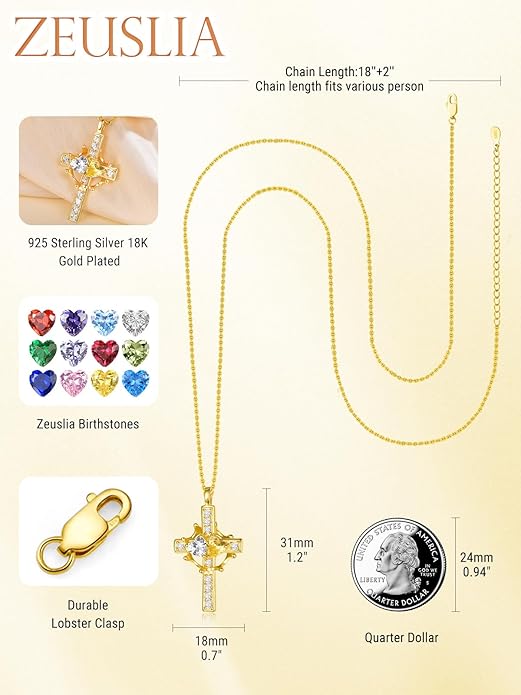 Valentine's Day Gifts for Wife 925 Sterling Silver Double Birthstone Pendant Necklaces I Love You for Always and Forever Necklace Anniversary Birthday Gifts for Wife Girlfriend Mom Her