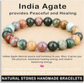 AD Beads Handmade Gemstone Stretch Elastic Bracelet Crystal Healing Reiki Nature's Beauty and Spiritual Essence Unisex