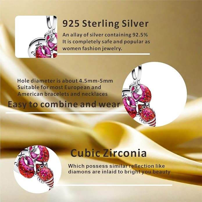 Fashion Charms Compatible for Bracelets,S925 Sterling Silver Charms,For Women Jewelry Present
