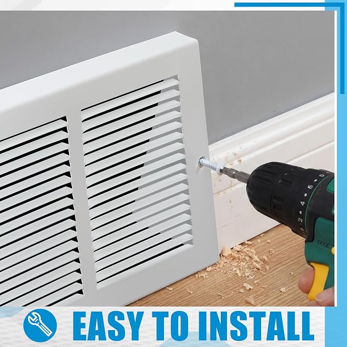Honeydak 1 Pack Baseboard Register Vent Covers 30" x 8" Duct Opening - Image 5