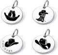 SM Design Western Charm Set of 4 – Stainless Steel Western Charms for Bracelets & Necklaces – Cowgirl, Ranch & Country Style Jewelry Charms – Western Gift for Women & Moms