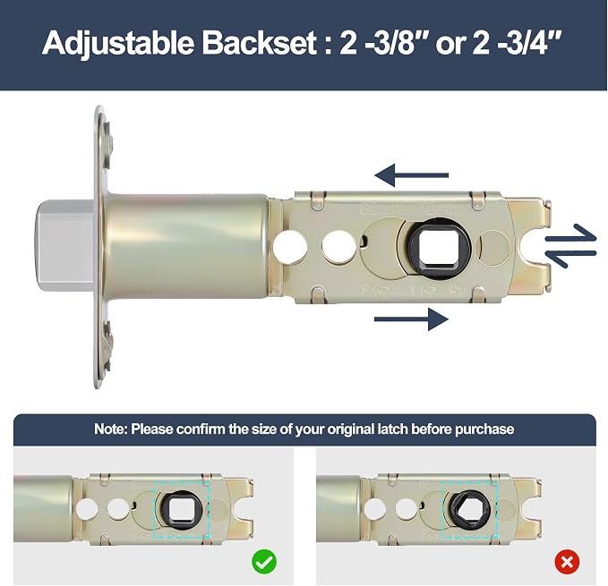 Brushed Nickel 1 Pack Door Lock Part, Stainless Steel Door Latch Replacement - Image 6