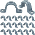 1/2 Inch PVC Pipe Strap, 20 Pack | 2-Hole, Plastic Conduit Clamp, Pipe Supports by Unknown