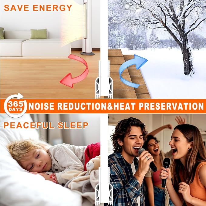 5Pack Door Draft Stopper, Blocks Cold Air, Dust & Light - Image 6