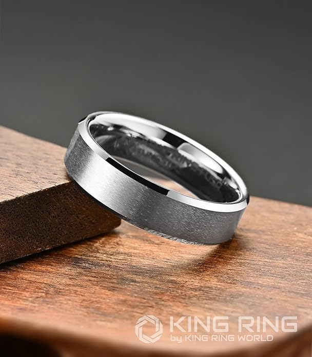 King Ring Tungsten 4/6/8/10mm Rings – Super Polished Matt Finish Tungsten Rings – Designed in USA
