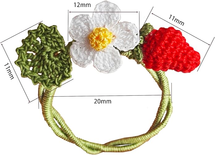 Wedding Band Promise Ring for Her Crochet Statement Cute Ring Size Adjustable Sturdy Unique Ring for Birthday Gift Valentine’s Day Gift