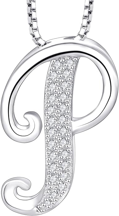 STARCHENIE Initial Necklace for Women 925 Sterling Silver Letter A-Z Pendant 26 Alphabet Jewelry