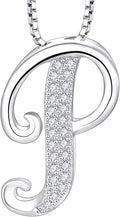 STARCHENIE Initial Necklace for Women 925 Sterling Silver Letter A-Z Pendant 26 Alphabet Jewelry