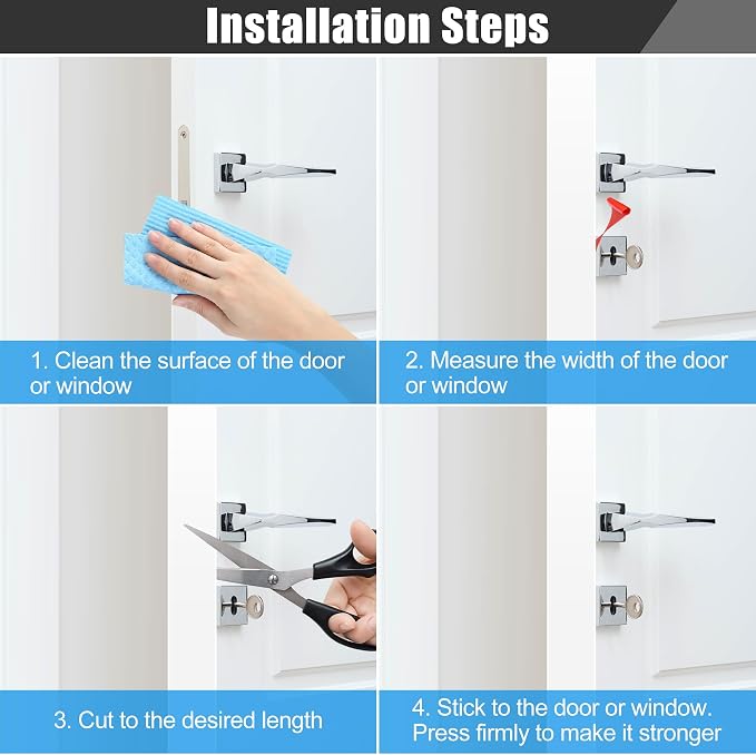 Draft Seal Tape for Doors and Windows 1 in x 10 Ft Silicone Weather Stripping - Image 5