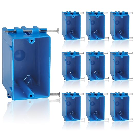 10-Pack New Work Box 1 Gang, New Work Electrical Nail Outlet Box, 18 cu. in | by ANKYLHUAChandelier