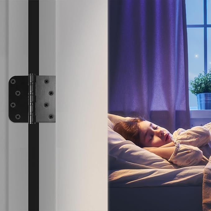 6 Pack Ball Bearing Door Hinges, 4 Inch x 4 Inch Heavy Duty Stainless Steel - Image 7