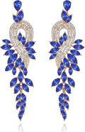 mecresh Marquise Crystal Bridal Chandelier Dangle Drop Earrings Ladies Gifts in Silver/Gold Tone