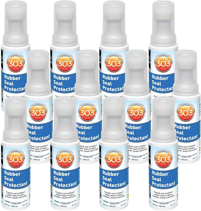 303 Rubber Seal Protectant for Weatherstripping, 3.4 oz 12-Pack | Conditions by 303Products