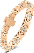 Feraco Pure Copper Bracelets for Women, 5X Ultra Strength Magnetic Bracelet with 5000 Gauss Neodymium Magnets & Upgraded Butterfly Clasp, Adjustable Jewelry Gift