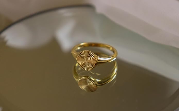 Elegant 18K Gold Plated Stainless Steel Ring – Fine Metal-Plated Jewelry with Durable, Scratch-Resistant Design for Daily Wear & Special Occasions