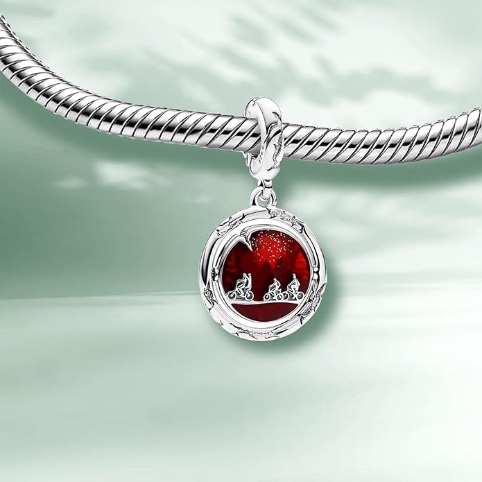 Cute Fashion Heart Charms,S925 Sterling Silver Charm,Bead for Bracelets and Necklaces,For Women Jewelry Present