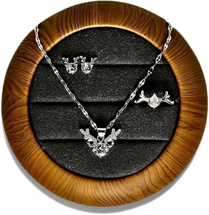 Stunning 3-piece Moissanite Jewelry Set - Necklace, Ring & Earrings | Elegant Wedding Jewelry Sets for Brides | Perfect Moissanite Earrings & Necklace | Timeless Bride Earrings & Wedding Earrings for Brides