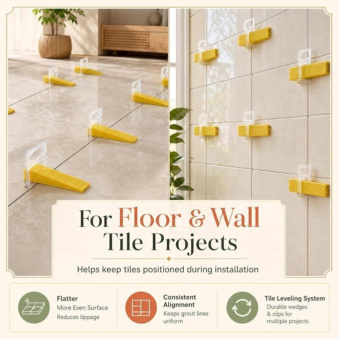DGSL Tile Leveling System with Plier, 300 Tile Spacers 1/8" and 100 Wedges | - Image 5
