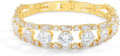 14K Gold Plated Women’s Tennis Bracelet – Sleek CZ Line Bracelet, Fits 6.0"–7.2" Wrist – Sparkly Everyday Jewelry Gift, Contemporary Tennis Bracelets for Women