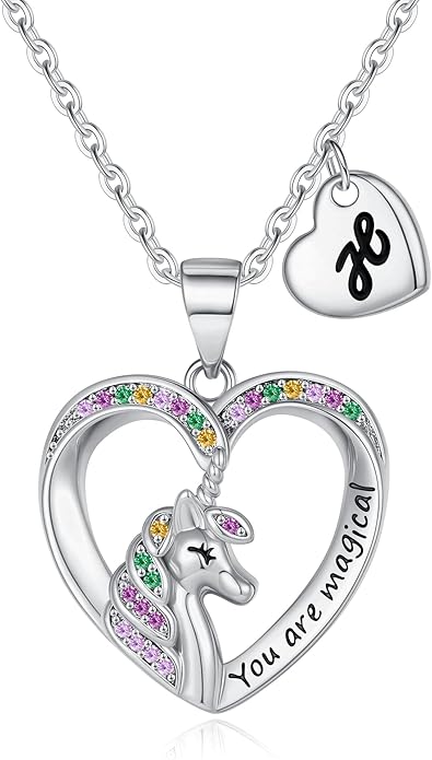 Unicorn Necklace for Girls Gifts for Girls Little Girl Jewelry Birthday Gift for Girl Daughter Granddaughter Niece-No tarnish, No reactions for sensitive skin Hypoallergenic