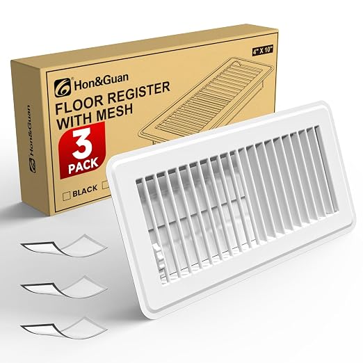 Hon&Guan Floor Vent Cover 4x10 Inch, Heavy Duty Walkable Floor Register Easy by HonGuan