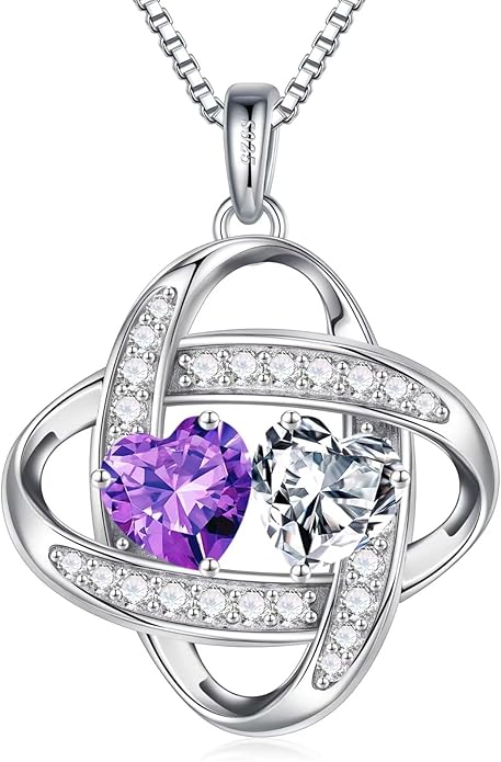 Iefil Valentines Day Gifts for Her - 925 Sterling Silver Love Knot Necklace, Anniversary Birthday Jewelry Gifts for Wife Girlfriend Mom