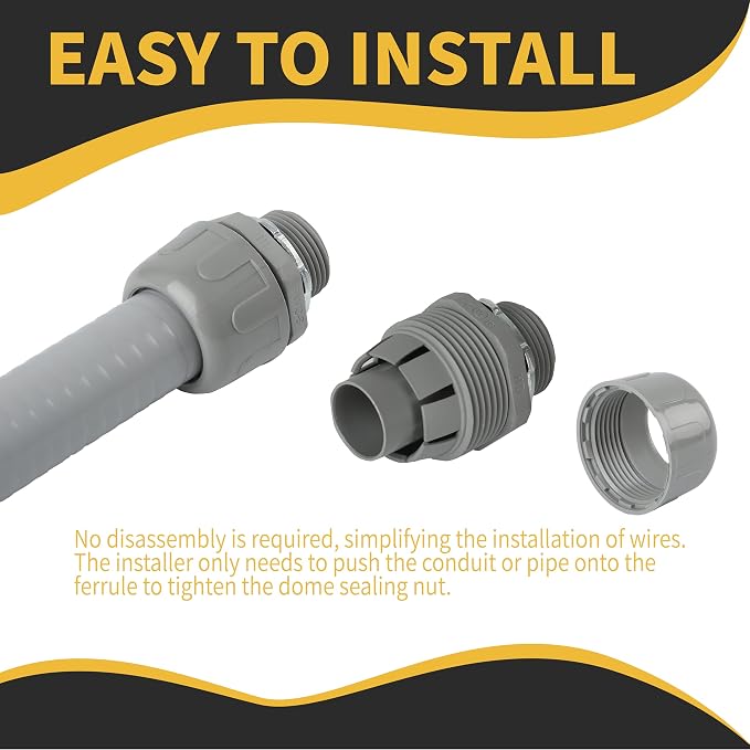 Conduit Connectors, 3/4 Inch, Non-Metallic, - Image 5
