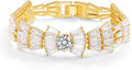 14K Gold Plated Women’s Tennis Bracelet – Sleek CZ Line Bracelet, Fits 6.0"–7.2" Wrist – Sparkly Everyday Jewelry Gift, Contemporary Tennis Bracelets for Women