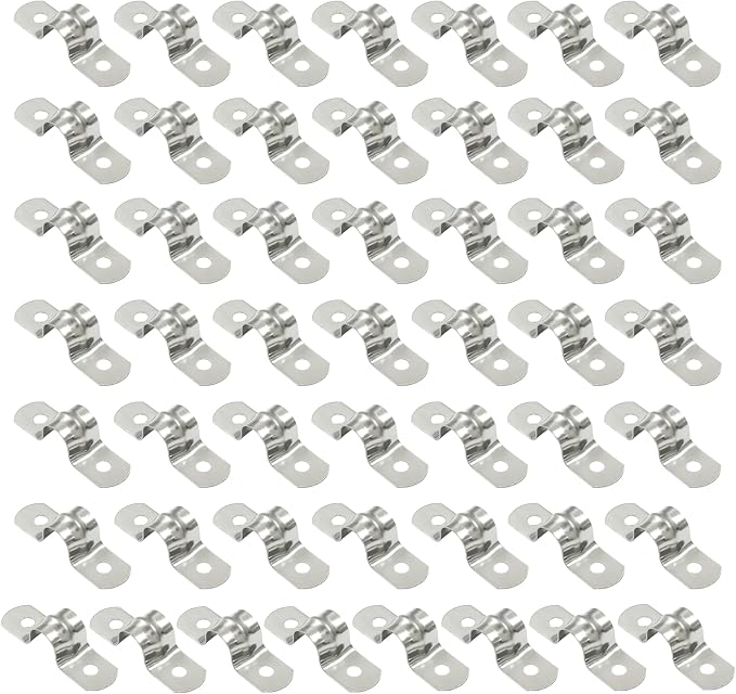 Piutouyar 50 Pack 8mm Two Hole Strap U Bracket, 0.31 Inch | 304 Stainless Steel - Image 5
