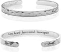 Carviell Engraved Cuff Bracelets for Women – Inspirational, Friendship, Love, Mom, Daughter, Sister, Christian, Graduation, Memorial & Wedding Gifts – 80+ Phrases – Stainless Steel, Gift-Ready