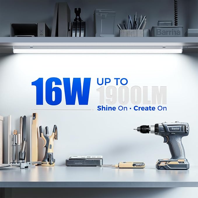 Barrina (Pack of 6 LED T5 Shop Light 3FT, 6500K Super Bright White, 16W | 1900lm - Image 3