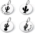 SM Design Western Charm Set of 4 – Stainless Steel Western Charms for Bracelets & Necklaces – Cowgirl, Ranch & Country Style Jewelry Charms – Western Gift for Women & Moms