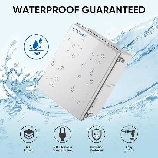TICONN Outdoor Electrical Box Waterproof, ABS IP67 Junction Box Enclosure | - Image 2