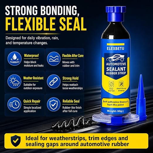 RTV Silicone Adhesive Sealant, Windshield Edge, Headlight Housing, Plastic and - Image 6