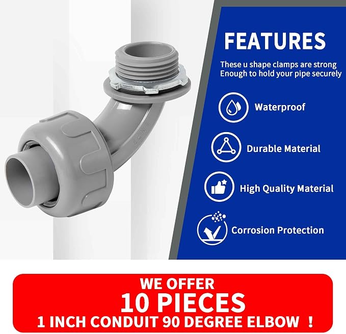 Yariwiz 1 inch Plastic Liquid Tight Conduit 90 Degree Elbow - Image 5