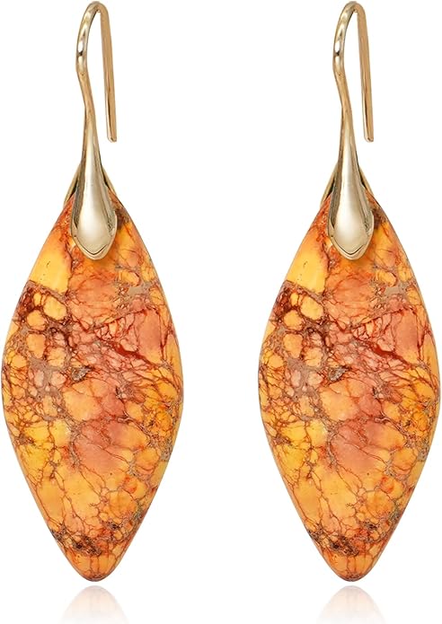 Natural Stone Earrings Multishape Dangle Drop Earrings Boho Stone Earring for Women