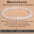 AD Beads Handmade Gemstone Stretch Elastic Bracelet Crystal Healing Reiki Nature's Beauty and Spiritual Essence Unisex