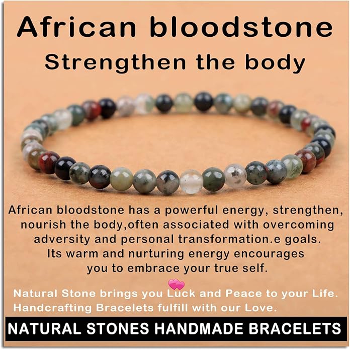 AD Beads Handmade Gemstone Stretch Elastic Bracelet Crystal Healing Reiki Nature's Beauty and Spiritual Essence Unisex