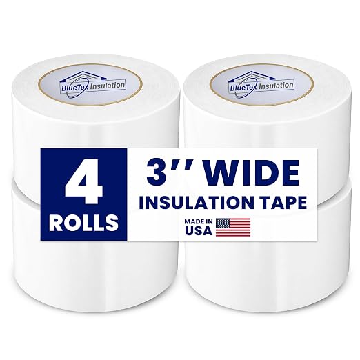 BlueTex Insulationㅤ3 Wide x 180' Long White Vapor Barrier Seam Tape by BlueTexInsulation