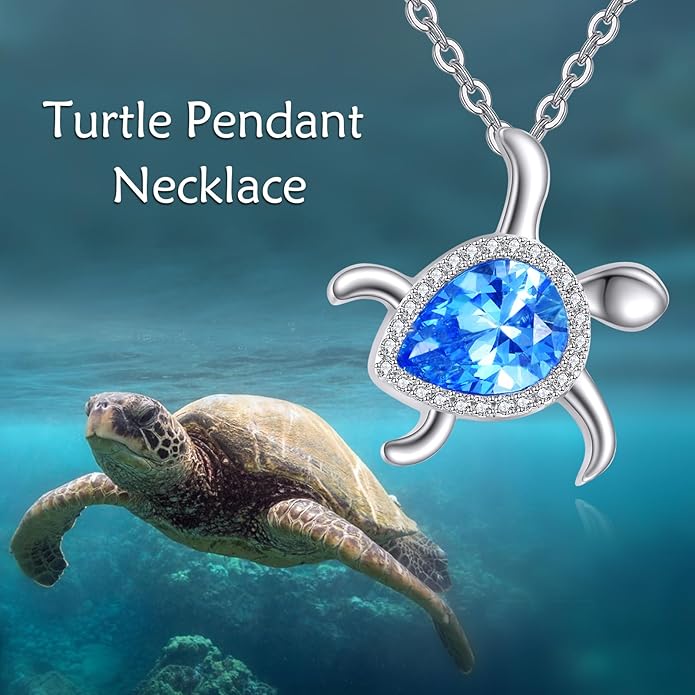 TIGER RIDER Ocean Necklace Sterling Silver Starfish Pendant Necklace Cubic Zirconia Starfish Jewelry Birthday Gifts for Women Ocean Lovers