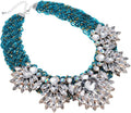 Jerollin Simulated Pearl Body Statement Necklace for Women, Fashion Collar Bib Necklaces Fashion Costume Jewelry Necklace…