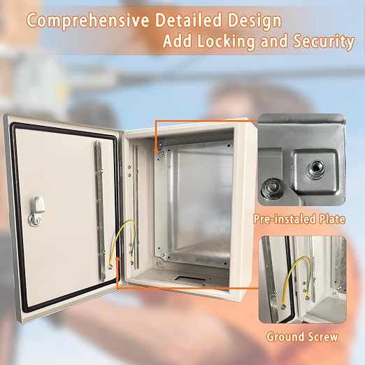 NBCYUNER 20x16x8 Electrical Enclosure Box NEMA 4 Outdoor Enclosure, IP66 - Image 3